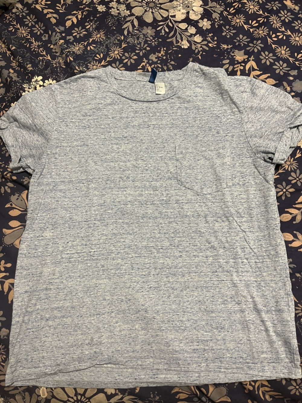 Divided Heathered Light Gray Short Sleeve Pocket Tee
